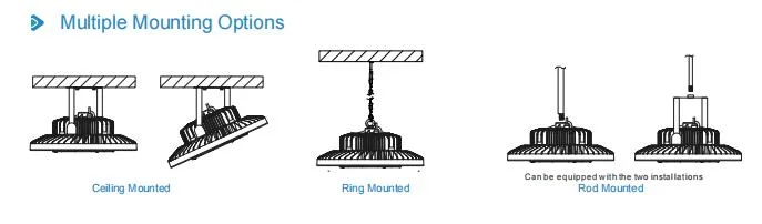 Eco LED UFO High Bay Light in Warehouse Factory Max. 200LMW CB ETL